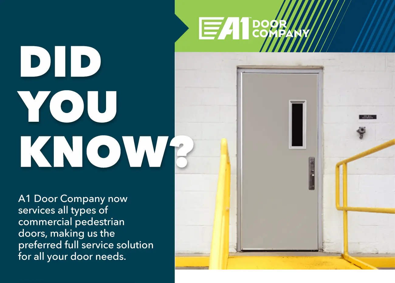 now offering commerical entry door services